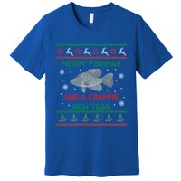 Funny Fisher Merry Fishmas And A Crappie New Year Gift Premium T-Shirt