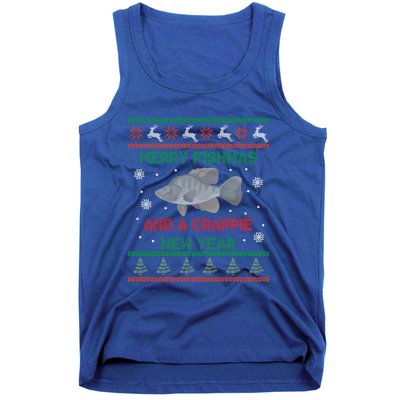 Funny Fisher Merry Fishmas And A Crappie New Year Gift Tank Top