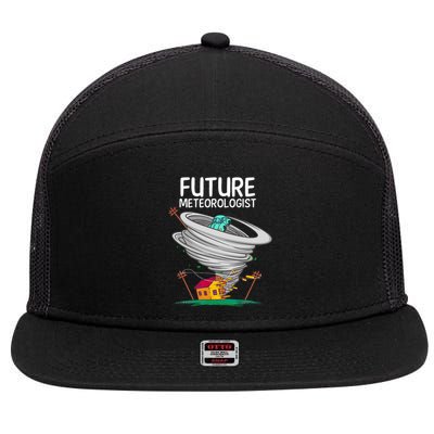 Funny Future Meteorologist Gift For Kids Cool Meteorology 7 Panel Mesh Trucker Snapback Hat