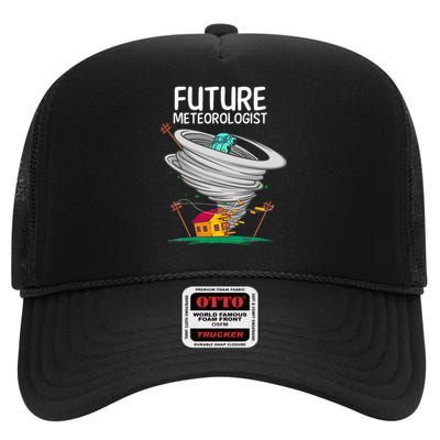 Funny Future Meteorologist Gift For Kids Cool Meteorology High Crown Mesh Back Trucker Hat