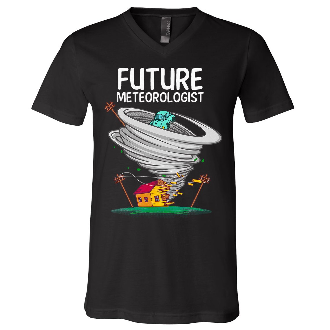 Funny Future Meteorologist Gift For Kids Cool Meteorology V-Neck T-Shirt