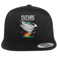 Funny Future Meteorologist Gift For Kids Cool Meteorology Flat Bill Trucker Hat