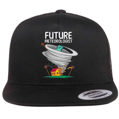 Funny Future Meteorologist Gift For Kids Cool Meteorology Flat Bill Trucker Hat