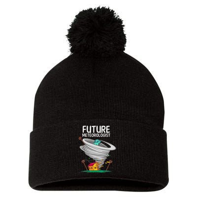 Funny Future Meteorologist Gift For Kids Cool Meteorology Pom Pom 12in Knit Beanie