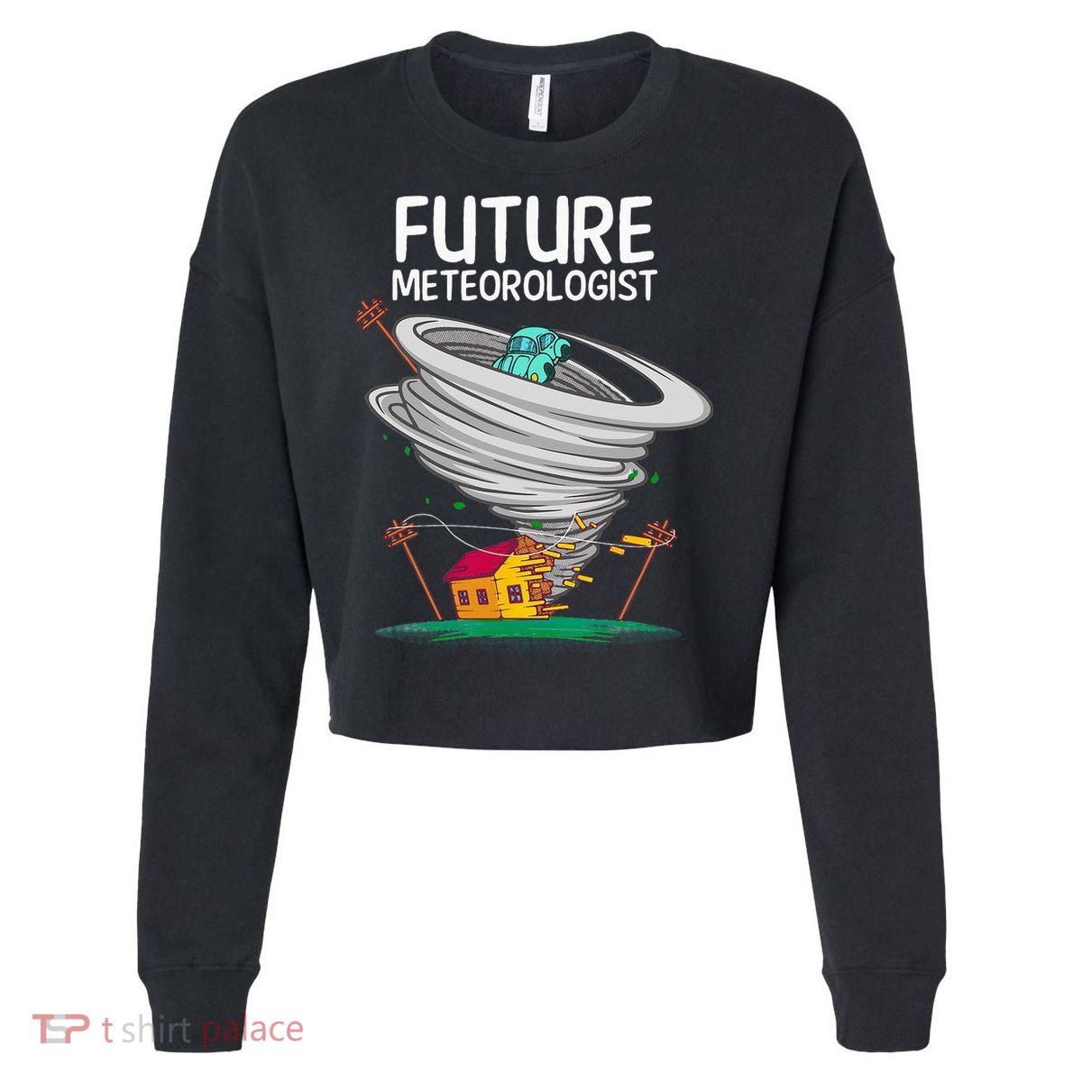 Funny Future Meteorologist Gift For Kids Cool Meteorology Cropped Pullover Crew