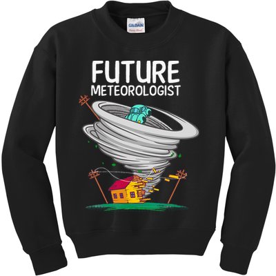 Funny Future Meteorologist Gift For Kids Cool Meteorology Kids Sweatshirt