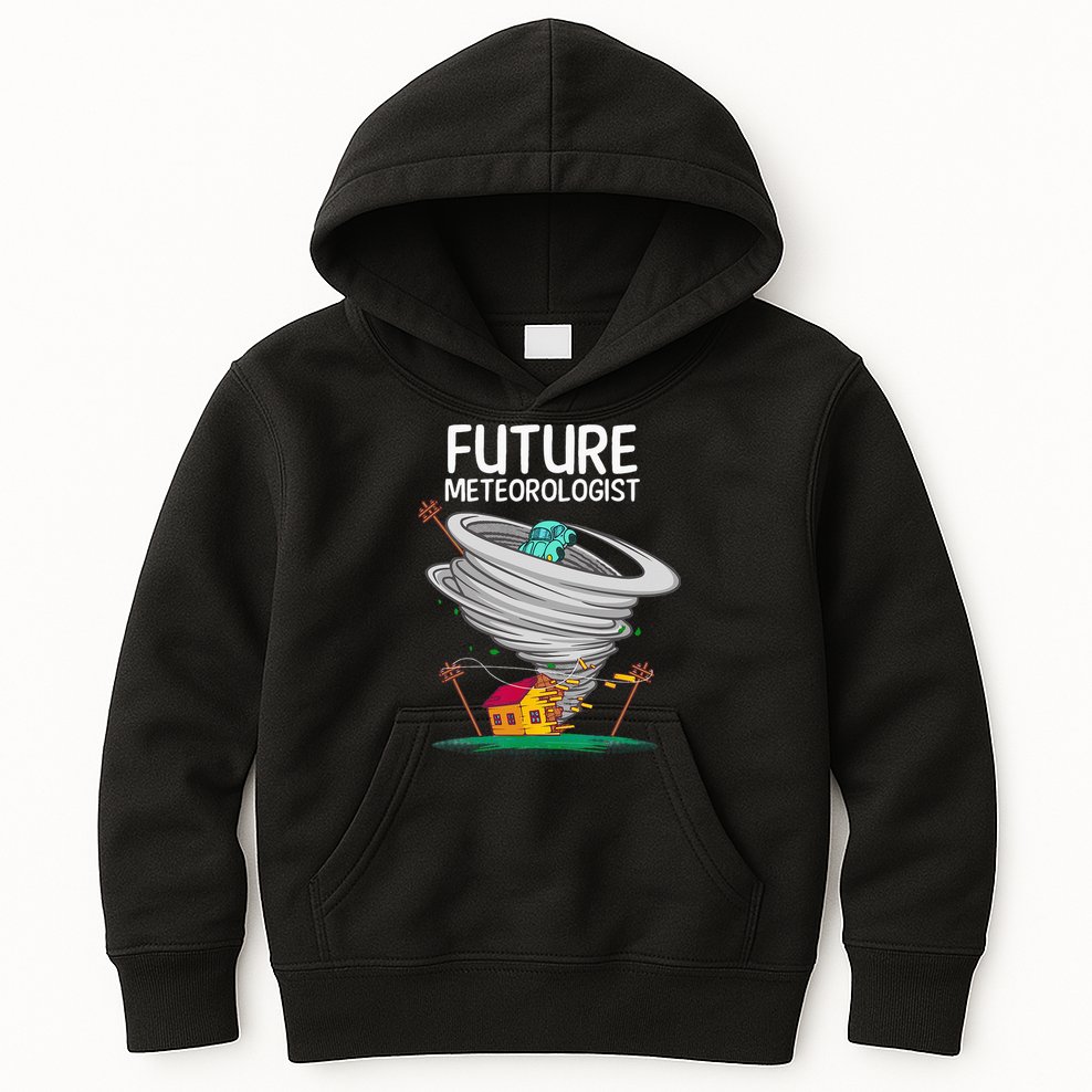 Funny Future Meteorologist Gift For Kids Cool Meteorology Kids Hoodie