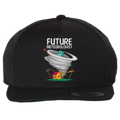 Funny Future Meteorologist Gift For Kids Cool Meteorology Wool Snapback Cap