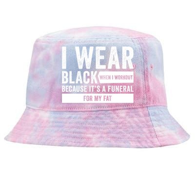 Funeral For My Fat Funny Workout Quote Tie-Dyed Bucket Hat