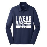 Funeral For My Fat Funny Workout Quote Silk Touch Performance Long Sleeve Polo