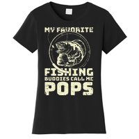 Funny Fisherman My Favorite Fishing Buddies Call Me Pops Women's T-Shirt