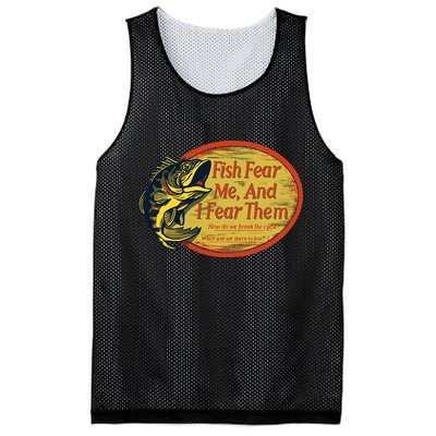 Fish Fear Me And I Fear Them How Do We Break The Cycle Mesh Reversible Basketball Jersey Tank
