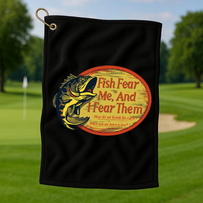 Fish Fear Me And I Fear Them How Do We Break The Cycle Golf Towel
