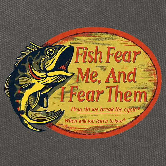 Fish Fear Me And I Fear Them How Do We Break The Cycle Cotton Canvas Backpack