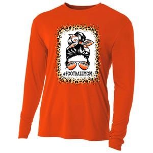 Funny Football Mom Messy Bun Player Mom Mother's Day Cool Gift Cooling Performance Long Sleeve Crew