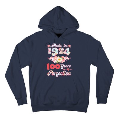 Flower Floral Made In 1924 100 Years Of Perfection Hoodie