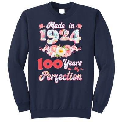 Flower Floral Made In 1924 100 Years Of Perfection Sweatshirt