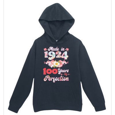 Flower Floral Made In 1924 100 Years Of Perfection Urban Pullover Hoodie