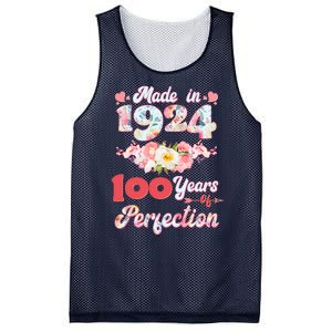 Flower Floral Made In 1924 100 Years Of Perfection Mesh Reversible Basketball Jersey Tank