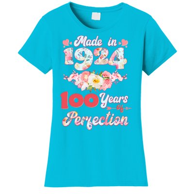 Flower Floral Made In 1924 100 Years Of Perfection Women's T-Shirt