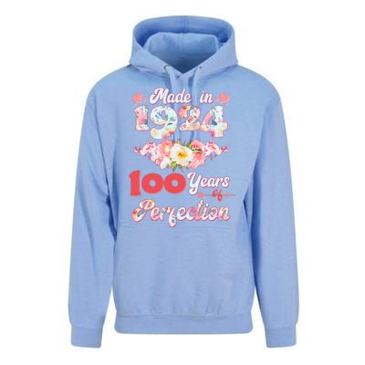 Flower Floral Made In 1924 100 Years Of Perfection Unisex Surf Hoodie