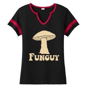 Funguy Funny Mushroom Fun Guy Ladies Halftime Notch Neck Tee