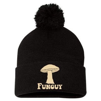 Funguy Funny Mushroom Fun Guy Pom Pom 12in Knit Beanie