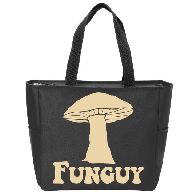 Funguy Funny Mushroom Fun Guy Zip Tote Bag