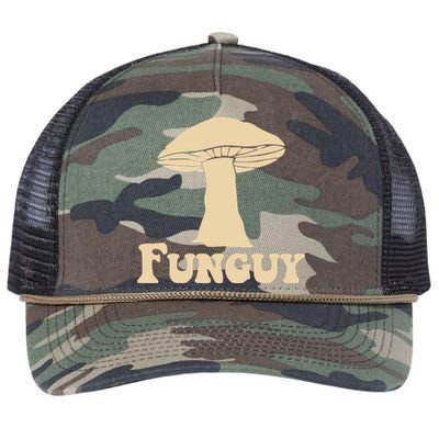 Funguy Funny Mushroom Fun Guy Retro Rope Trucker Hat Cap