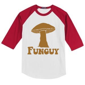 Funguy Funny Mushroom Fun Guy Kids Colorblock Raglan Jersey