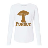 Funguy Funny Mushroom Fun Guy Womens Cotton Relaxed Long Sleeve T-Shirt