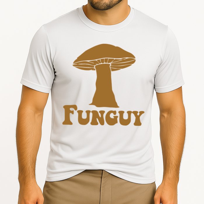 Funguy Funny Mushroom Fun Guy Cooling Performance Crew T-Shirt