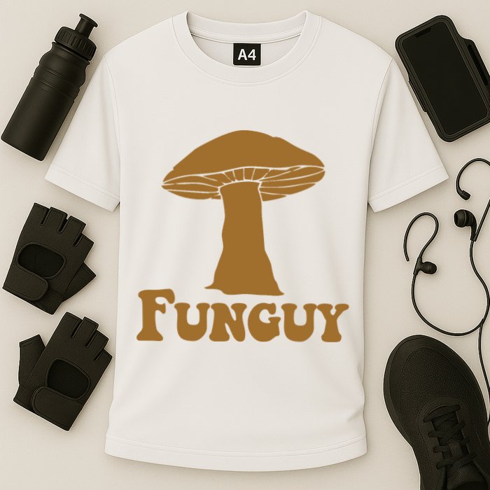Funguy Funny Mushroom Fun Guy Cooling Performance Crew T-Shirt