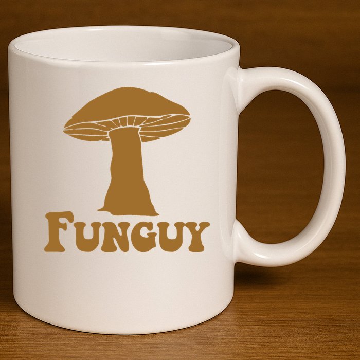 Funguy Funny Mushroom Fun Guy 11oz C Handle Ceramic Mug