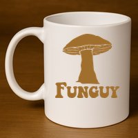 Funguy Funny Mushroom Fun Guy 11oz C Handle Ceramic Mug
