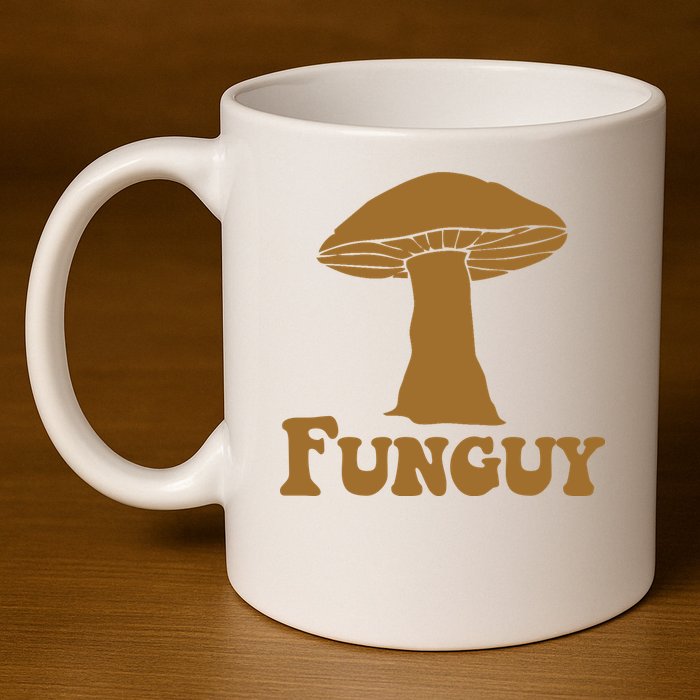 Funguy Funny Mushroom Fun Guy 11oz C Handle Ceramic Mug