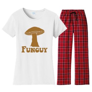 Funguy Funny Mushroom Fun Guy Women's Flannel Pajama Set