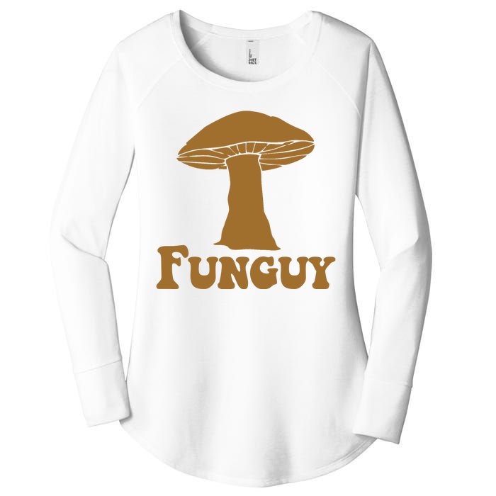 Funguy Funny Mushroom Fun Guy Women's Perfect Tri Tunic Long Sleeve Shirt