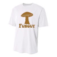 Funguy Funny Mushroom Fun Guy Youth Performance Sprint T-Shirt