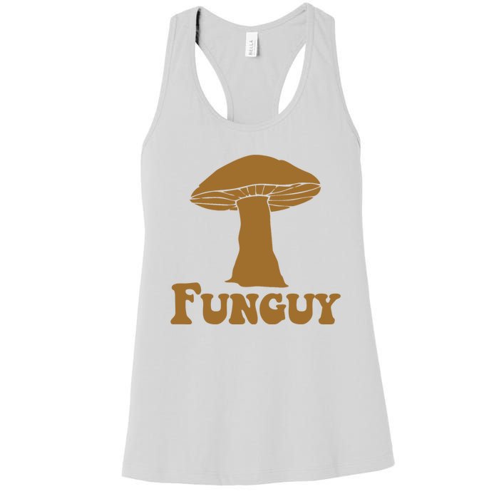 Funguy Funny Mushroom Fun Guy Women's Racerback Tank