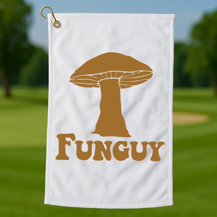 Funguy Funny Mushroom Fun Guy Golf Towel