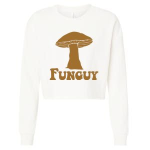 Funguy Funny Mushroom Fun Guy Cropped Pullover Crew