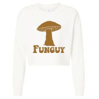 Funguy Funny Mushroom Fun Guy Cropped Pullover Crew