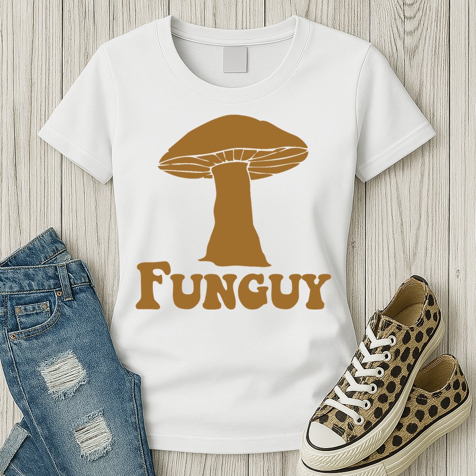 Funguy Funny Mushroom Fun Guy Womens T-Shirt