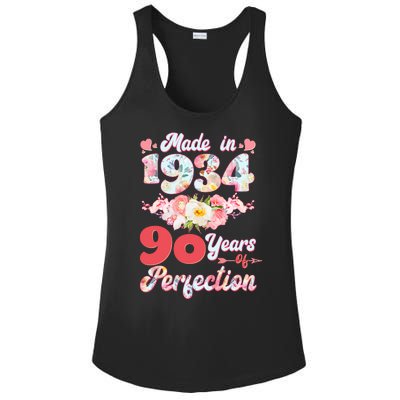 Flower Floral Made In 1934 90 Years Of Perfection Ladies PosiCharge Competitor Racerback Tank