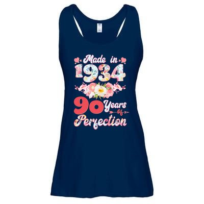 Flower Floral Made In 1934 90 Years Of Perfection Ladies Essential Flowy Tank