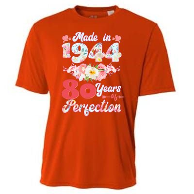 Flower Floral Made In 1944 80 Years Of Perfection Cooling Performance Crew T-Shirt