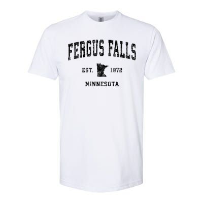 Fergus Falls Minnesota Mn Vintage Athletic Sports Softstyle CVC T-Shirt