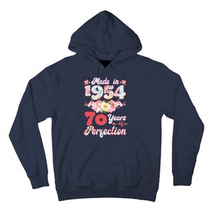 Flower Floral Made In 1954 70 Years Of Perfection Hoodie