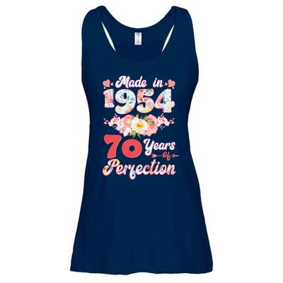 Flower Floral Made In 1954 70 Years Of Perfection Ladies Essential Flowy Tank